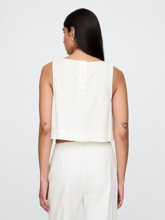 Linne-Blend Crop Shell Linne