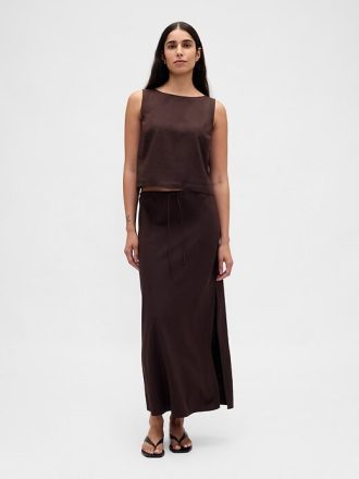 Linne-Blend Crop Shell Linne