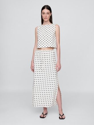 Linne-Blend Crop Shell Linne