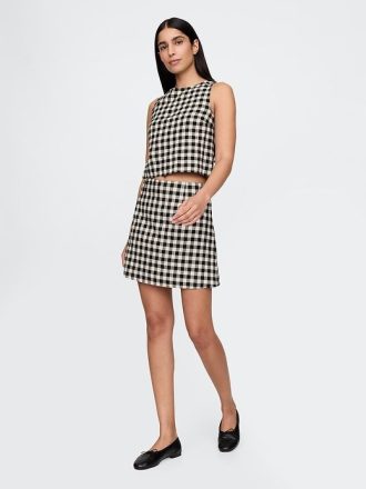Linne-Blend Crop Shell Linne