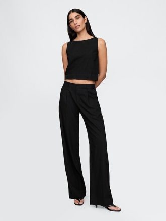 Linne-Blend Crop Shell Linne