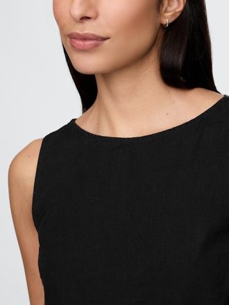 Linne-Blend Crop Shell Linne