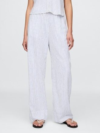 Linne-Blend Easy Wide-Hem Byxor