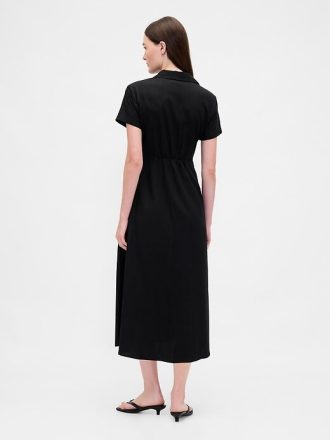 Linne-Blend Midi Shirtdress