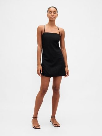 Linne-Blend Mini Skort Klänning