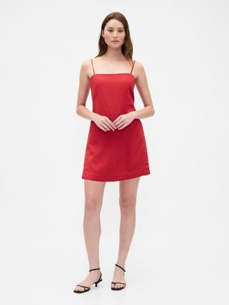 Linne-Blend Mini Skort Klänning