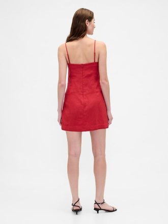 Linne-Blend Mini Skort Klänning