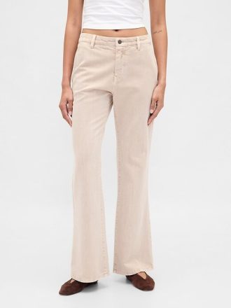 Low Rise Flare Khakis