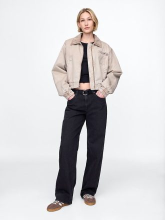 Lösa jeans i medelhög 90-tal