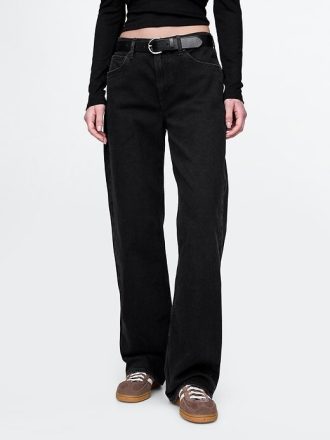 Lösa jeans i medelhög 90-tal