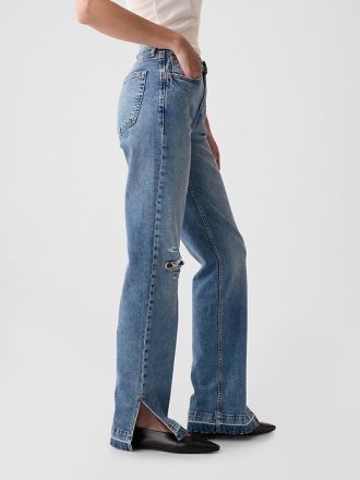 Lösa jeans i medelhög 90-tal