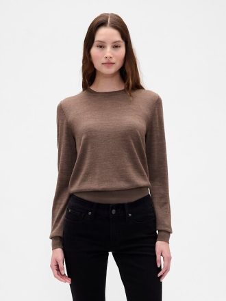 Merino tröja med rund hals