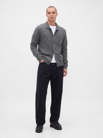 Merino Wool-Blend Cardigan Tröja