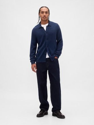 Merino Wool-Blend Cardigan Tröja