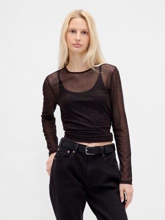 Mesh Crop T-shirt