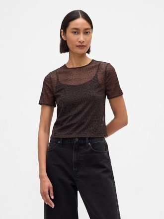 Mesh Crop T-shirt