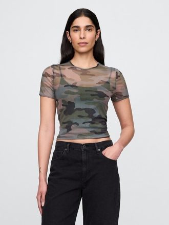 Mesh Crop T-shirt