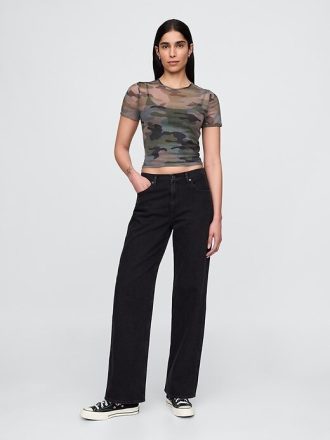 Mesh Crop T-shirt