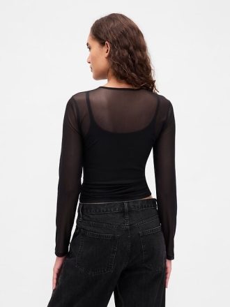 Mesh Crop T-shirt