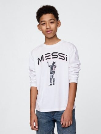 Messi grafisk T-shirt för barn