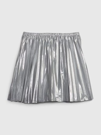 Metallic plisserad minikjol för barn