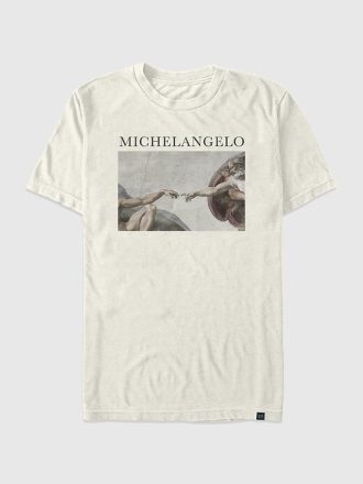Michelangelo Creation överdimensionerad grafisk T-shirt