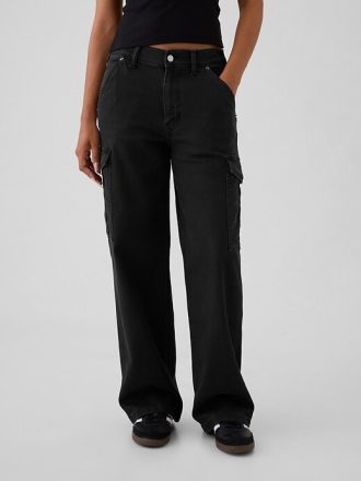 Mid Rise 90-tal Loose Cargo Jeans