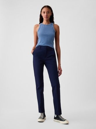 Mid Rise BiStretch Slim Ankel Pants