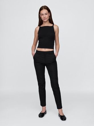 Mid Rise BiStretch Slim Ankel Pants