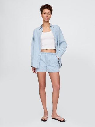 Mid Rise Easy denim boxershorts