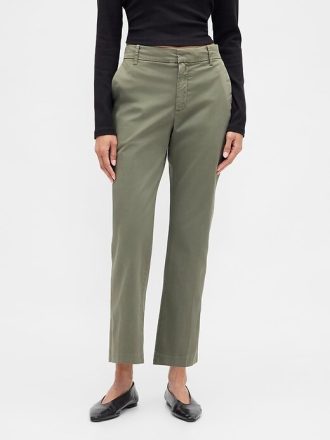 Mid Rise Straight Khakis