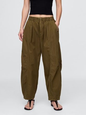 Mid Rise Twill Barrel Byxor