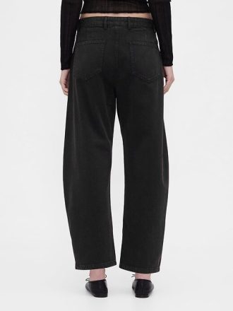 Mid Rise Twill Barrel Byxor