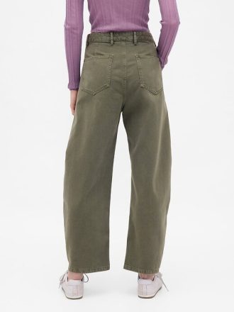 Mid Rise Twill Barrel Byxor