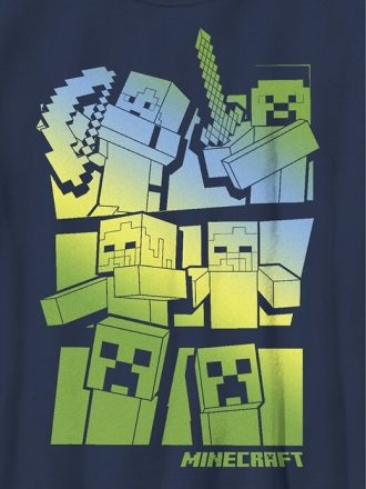 Minecraft för barn Steve och Alex VS Mobs grafisk t-shirt