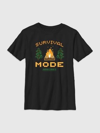 Minecraft Grafisk T-shirt för överlevnadsläge för barn