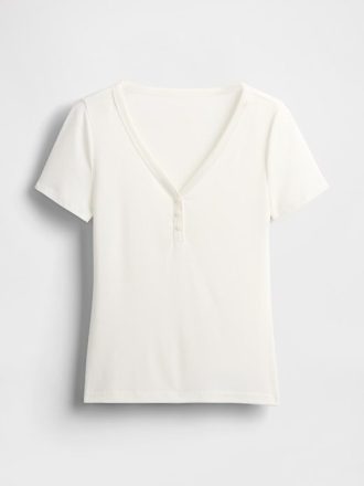 Mini Rib Henley PJ Topp