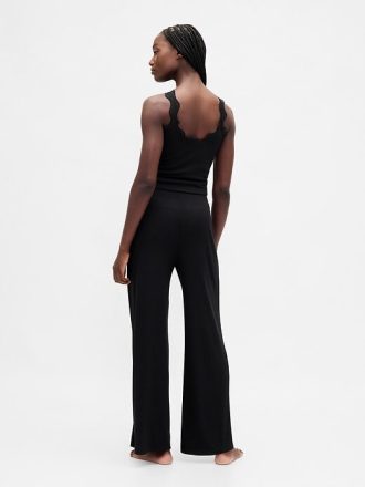 Mini Rib PJ-byxor med vida ben