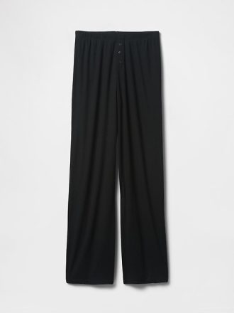 Mini Rib PJ-byxor med vida ben