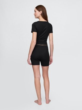 Mini Rib PJ Shorts