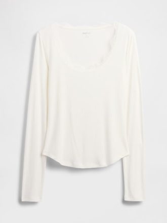 Mini Rib Spets-Trim PJ Top