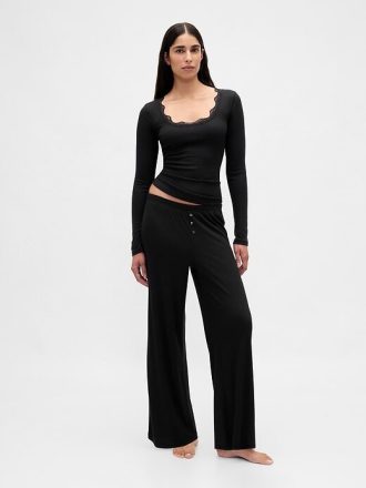 Mini Rib Spets-Trim PJ Top