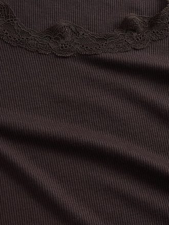 Mini Rib Spets-Trim PJ Top