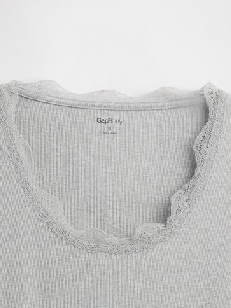 Mini Rib Spets-Trim PJ Top