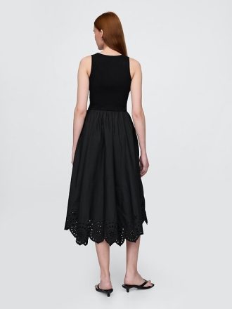 Mixed Media Näsduk Hem Midi Dress