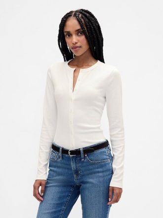 Modern crewneck cardigan