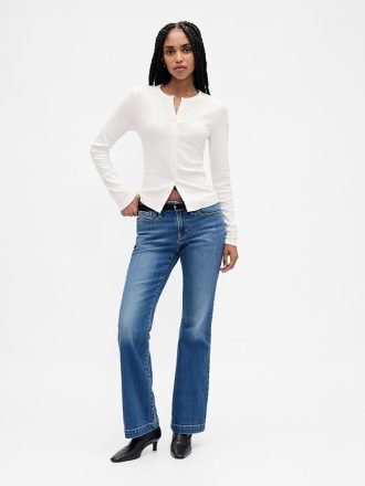 Modern crewneck cardigan