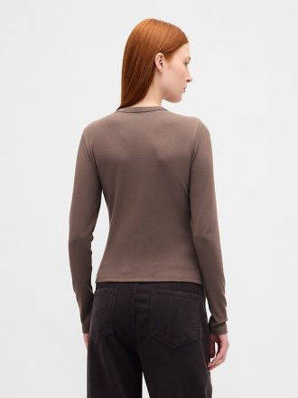 Modern crewneck cardigan