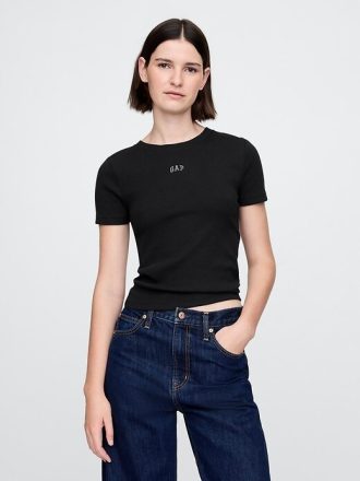 Modern Logo Crop T-shirt