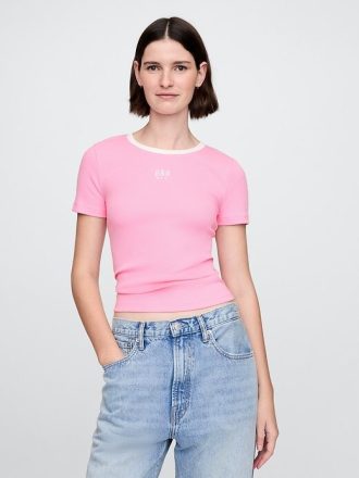Modern Logo Crop T-shirt